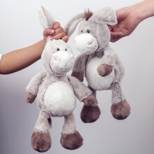 (Pink,25cm)Donkey Plush Toy with Dangling Legs, Cute Stuffed Animal Doll for Girls, Birthday Gift, Comforting Donkey Plushie