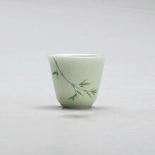Bamboo Tea Cup White Porcelain Chinese Style Antique Kungfu Cup For Tea Lovers Single Fragrant Cup Home Or Ceremony Use