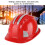 Red Ventilated ABS Hard Hat with Reflective Stripe, Adjustable, 380g 8