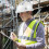 Construction Safety Helmet ABS Ventilated White with Reflective Stripe, Adjustable 9