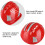 Red Ventilated ABS Hard Hat with Reflective Stripe, Adjustable, 380g 6