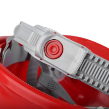 Red Ventilated ABS Hard Hat with Reflective Stripe, Adjustable, 380g