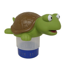 Pool Chlorine Dispenser Turtle Design for Chlorine Balance Control and Algae Removal in Swimming Pools