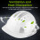 Construction Safety Helmet ABS Ventilated White with Reflective Stripe, Adjustable 12