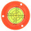 Small Precision Circular Bubble Level, Orange Base Mini Spirit Level Tool For Balancing Frames, Cameras, Tripods 1