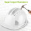 Construction Safety Helmet ABS Ventilated White with Reflective Stripe, Adjustable 3