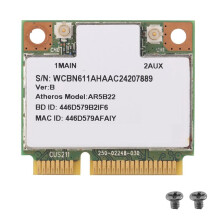 AR9462 AR5B22 WB222 Half PCIe 300Mbps+Bluetooth4.0 WLAN Wifi Wireless Card