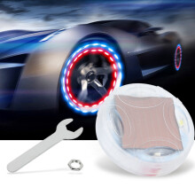 4 Stück Solar-LED-Radlicht-Set für Auto, Motorrad, Fahrrad, wasserdichte Reifenventilkappe