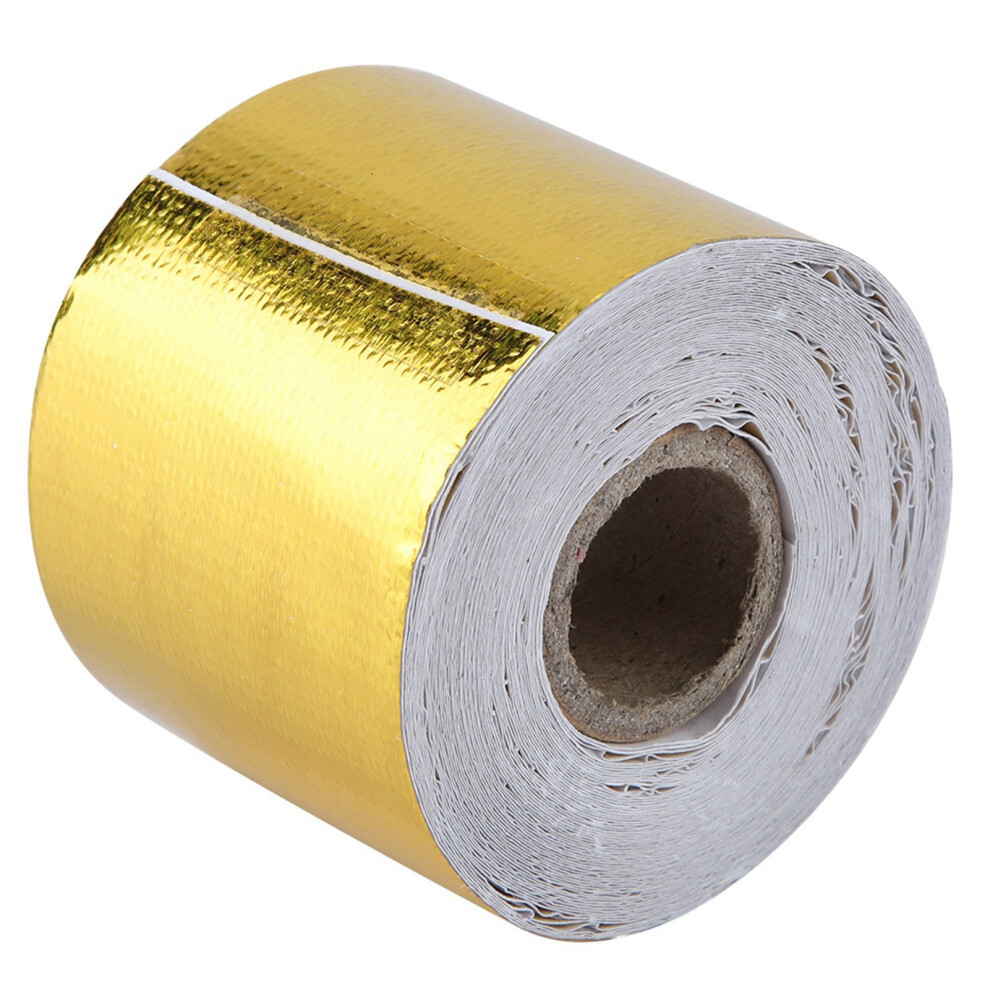 Reflective Aluminum Foil Tape 10M X 5Cm For Engine Heat Protection Gold 9411377848262