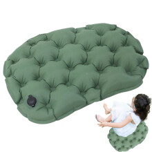 Inflatable Seat Cushion For Air Travel Portable Booster Seat Lightweight Sitting Pad Stadium Travel Wheelchair Green