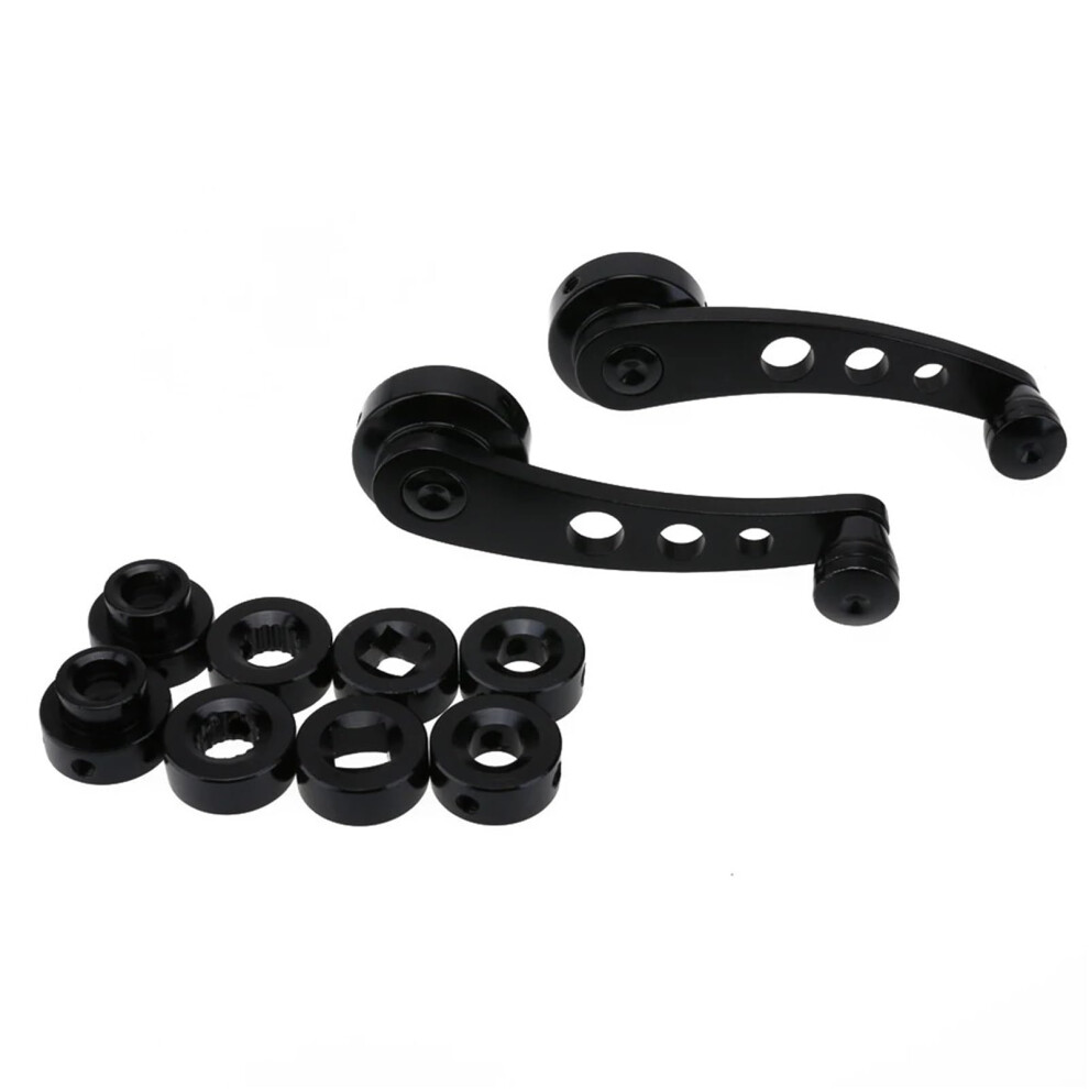 Aluminum Alloy Car Window Crank Handle Set, Universal Manual Window Winder Replacement Black 9094768622056