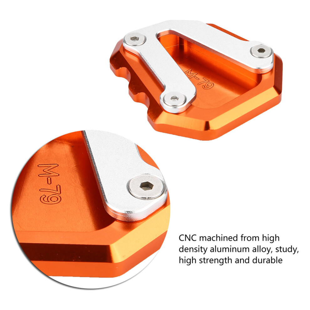 Motorcycle Cnc Aluminum Kickstand Plate Extension For 790 2018-2019 Orange 7901377850461