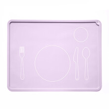 Silicone Table Placemat NonSlip Waterproof HeatResistant for Toddlers Kids Dining Purple
