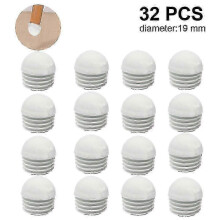 (25mm, White) 32 Pieces Pipe Plugs, Round End Cap, Pipe, Lamellar Plugs p202411261233
