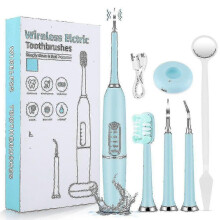 (Blue) Electric Teeth Dental Calculus Remover Dental Cleaning Ce Tooth Irrigator Remove Tartar Scaler Teeth Care