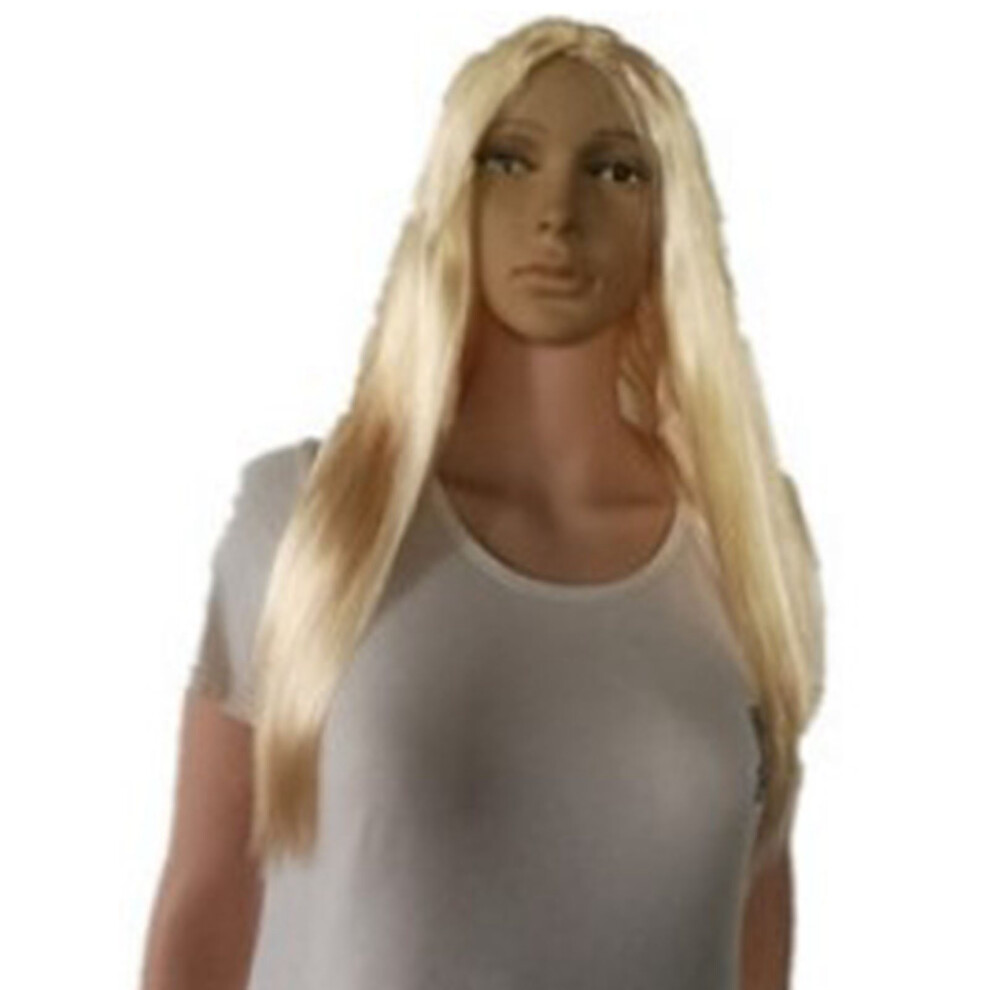Womens Long Synthetic Hair Wig In Natural Brown With Middle Parting Lightweight Breathable Cap For Everyday Special Occasions And Stage Events
