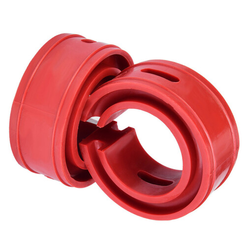 Drive Smoothly: 2pcs Red D-Type Shock Absorber Buffer Anti-Vibration 2