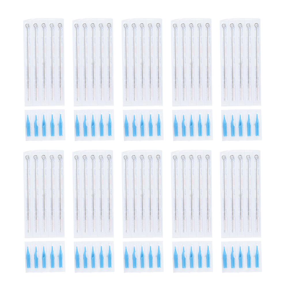 Tattoo Needle Set For Artists, 50pcs Pre-Sterilized Round Liner Shader Magnum, Made Of Medical Grade Stainless Steel, Individually Wrapped For Safe