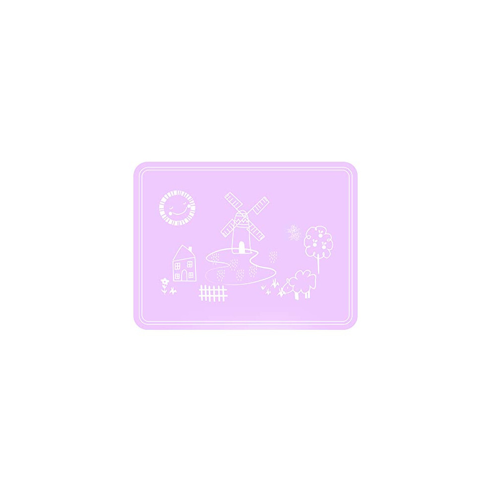 Kids Silicone Placemat Waterproof Heat Resistant Nonslip Dining Mat Easy Clean Light/Purple