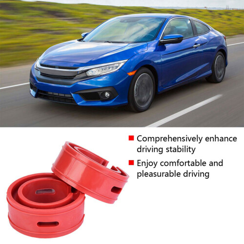 Drive Smoothly: 2pcs Red D-Type Shock Absorber Buffer Anti-Vibration 1