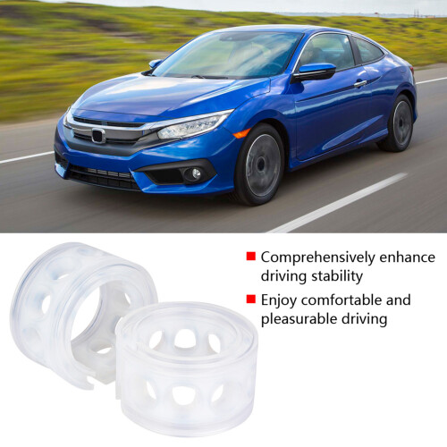 2Pcs Clear Car Shock Absorber Retainers TPE Spring Buffer for Automotive Use 2