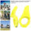 Bike Handlebar Secondary Rest with Lock Ring, Yellow, 66mm 5