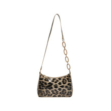 Sac à bandoulière léger en PU imprimé léopard, sac à -Kaki