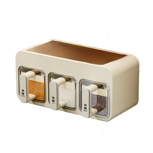 Wall Spices Organizers Rack-milky silver Upgraded model with