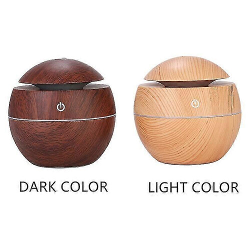 (Light Wooden) Aroma Oil Diffuser 130ml Usb With Led For Home Bed