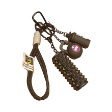 Porte-clés à breloques en corde tressée, accessoires de sac-Noir