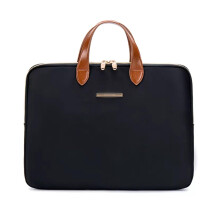 Leather Work Briefcase Large Waterproof Professional Computer Bag For Laptop With Pocket And Handles Black