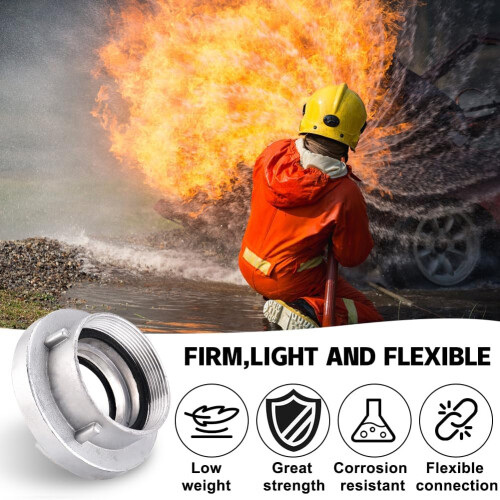 Fire Hose Coupling 11/2 Inch C Coupling with Seal Internal Thread Aluminum Pipe Connector 2