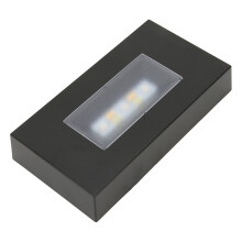 Base per lampada LED multi-modale alimentata tramite USB, nera, in ABS, rettangolare, per scatola in vetro