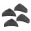 4 pezzi diffusore lip paraurti posteriore nero CF 12