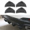 4 pezzi diffusore lip paraurti posteriore nero CF 8