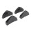 4 pezzi diffusore lip paraurti posteriore nero CF 11
