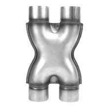 Universal Stainless Steel Dual Inlet/Outlet Exhaust X-Pipe 2.5in