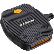 (Schwarz) LOOK Cycle Geo City Grip Pedale, flache City-Bike-Pedale mit rutschfester Vibram Activ Grip-Gummisohle