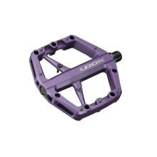 (Nachtviolett) LOOK Trail Roc Flat Bike Pedale, leichte Aluminiumplattform, 8 Grip-Pins pro Seite, konkaves Design