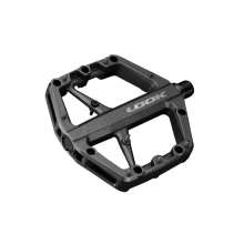 (Schwarz) LOOK Trail Roc Flat Bike Pedale, leichte Aluminiumplattform, 8 Grip-Pins pro Seite, konkaves Design