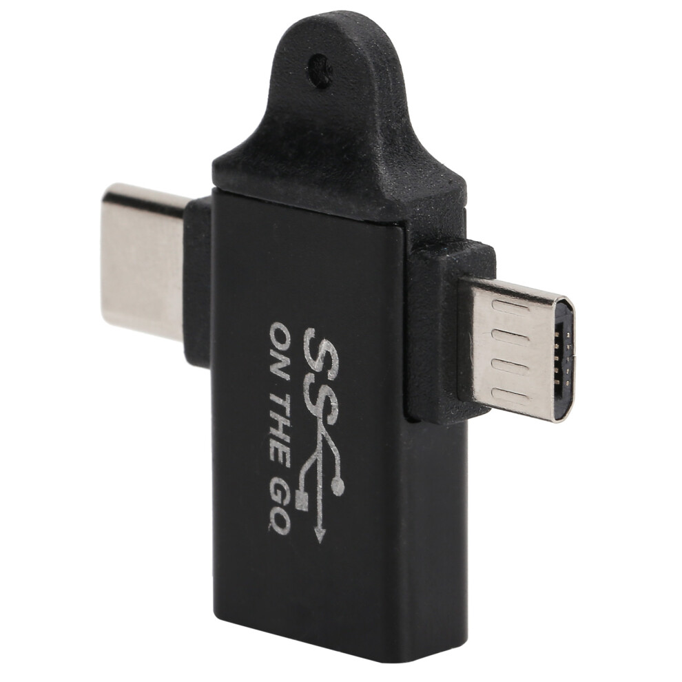 2-In-1 Otg Usb 3.0 To Micro Usb & Type-C Adapter Aluminum Alloy 3181377854568