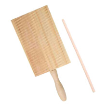 Wooden Gnocchi Board and Stick Set for Easy Pasta Shaping and Enhanced Sauce Grip