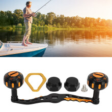 Maniglia della bobina da pesca in metallo con ruota a caduta e leva a rockers, 129mm