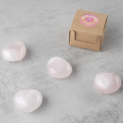 Myga Healing Crystal Heart - Rose Quartz 2