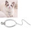 Adjustable White Nylon Cat Collar with Bell & Extension Chain 11