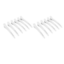 Durable Construction Hairdresser Tools, Secure Hold for No Crease Hair Styling, 12Pcs Professional Clips with Non Slip Silicone Band, Versatile for