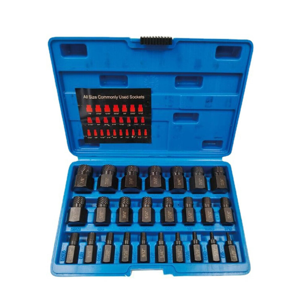 Multiapplication Screw Extractor 25Piece Steel Set For Homeowners And Carpenters 9199774340014