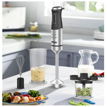 Immersion Blender 4in1 Handheld Stick Blender Set 1000W Dual Speed for Soups Baby Food