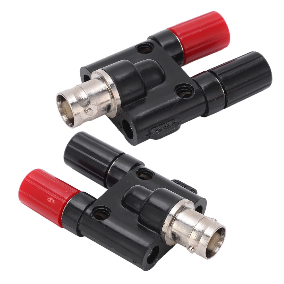Bnc Female To 4Mm Dual Banana Socket Binding Post Rf Coaxial Splitter Adapter Connector 2 Pack Lab Equipment 9199774340663