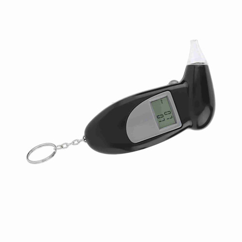 Digital Alcohol Tester LCD Screen 10pcs Mouthpieces Compact Keychain